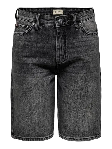 ONLY Jeans-Shorts "Sonny" in Anthrazit - S - Modische Shorts aus reiner Baumwolle mit Regular Waist und 5-Pocket-Design, ideal für lässige Sommerlooks.
