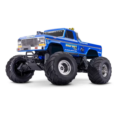 Traxxas 36334-4R5 BigFoot No.1 Brushless Monster Truck 1:10 RTR - RC-Modelle, Offroad-tauglicher 1:10 Monster Truck mit Brushless Motor, bereit zum Fahren und ideal für Abenteuer im Gelände.