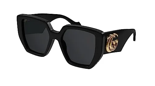 Gucci GG0956S Damen-Sonnenbrille – Schwarz, Vollrand, Acetat - Elegante Damen-Sonnenbrille von Gucci mit robustem Acetat-Rahmen. Die eckige Form und der hohe Tragekomfort machen sie ideal für stilbewusste Frauen, die sich bei Sonnenschein perfekt schützen möchten.