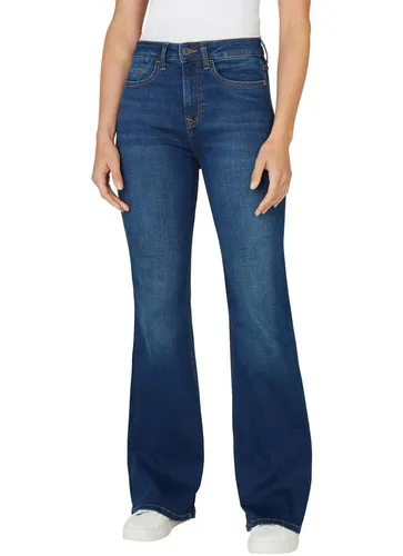 Pepe Jeans Flared Jeans 'WILLA' in Jeansblau, Größe 25/32 - Die Flared Jeans von Pepe Jeans überzeugt mit ihrem hohen Bund und der ausgestellten Passform. Der Baumwoll-Mix bietet Komfort und eine tolle Struktur. Praktische 5-Pocket-Details machen sie zum idealen Begleiter im Alltag.