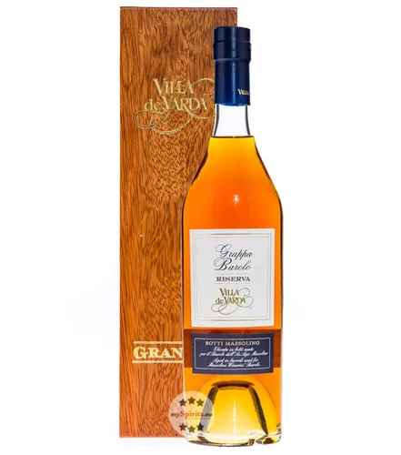 Villa de Varda Grappa Barolo Riserva Gran Cru - Premium-Grappa aus dem Barolo-Wein-Barrique, perfekt für Kenner und Genießer. Jetzt online im Trentino bestellen!