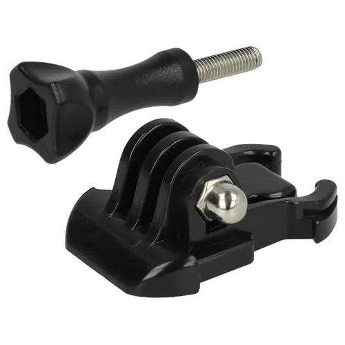 vhbw Schnellspann-Clip + Schraube kompatibel mit GoPro Hero 3+ Plus Black Edition, 3+ ActionCam - Befestigungs-Set Schwarz