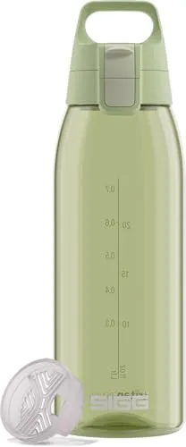 Sigg - Tritan Trinkflasche - Total Color ONE Eco Green - Für Kohlensäurehaltige Getränke Geeignet - Spülmaschinenfest - Auslaufsicher - Leicht - BPA-frei - Grün - 1L
