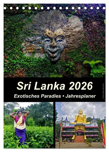 Sri Lanka 2026 - Exotisches Paradies - Jahresplaner (Tischkalender 2026 DIN A5 hoch), CALVENDO Monatskalender
