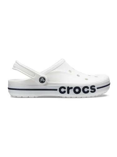 Crocs Unisex Adult Bayaband Clog, White/Navy, 42/43 EU - Clogs für Damen mit konturiertem Komfort und atmungsaktiver Belüftung, ideal für den täglichen Gebrauch und anpassbar mit Jibbitz-Charms für einen persönlichen Stil.