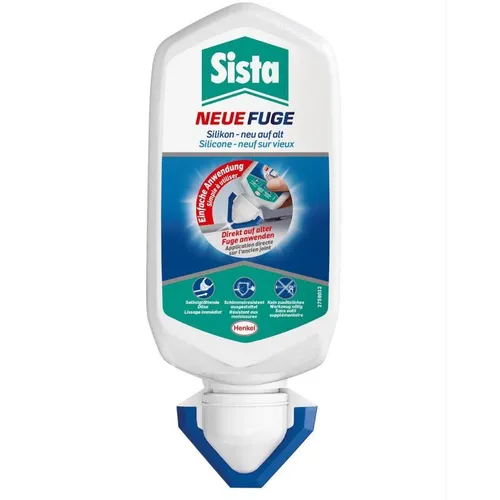 Sista Neue Fuge Grau 80 ml für alte Fugen - Dichtmaterialien, schimmelresistentes Silikon für eine einfache und dauerhafte Fugenrenovierung in Badezimmer und Dusche.