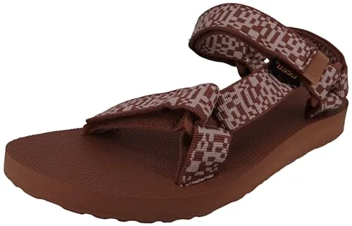 Teva Sandale Original Universal Radio Tigers Eye braun Damen, Größe 40 (US 9) - Wanderschuhe mit umweltfreundlichen, wasserbeständigen Straps aus recyceltem Polyester und bequemem EVA-Schaum-Fußbett für optimalen Tragekomfort.