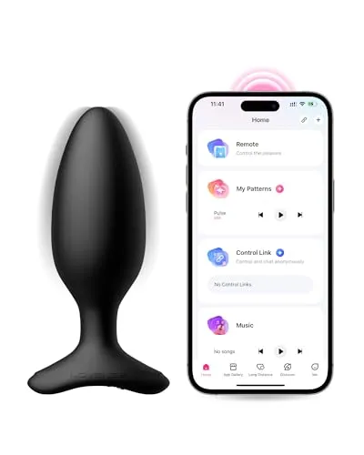 Lovense Hush 2 - Vibrieren Anal Plug M 45 mm, Schwarz - Anale Sexspielzeuge, Körpersicherer Material mit Vibration für intensives Vergnügen, ideal für unisex Nutzung.