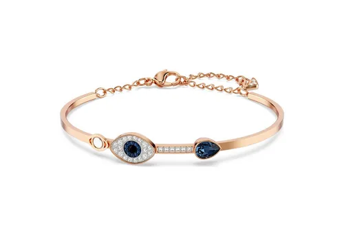Swarovski Symbolic Armreif - Böser Blick, Blau, Metallmix, elegantes Damenarmband mit funkelnden Kristallen und einzigartigem Design