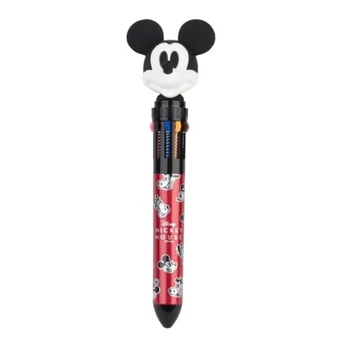 Grupo Erik Kugelschreiber 10 Farben Disney Mickey Mouse - Disney Fanartikel 10-in-1 Multicolor - Mehrfarbiger Stift