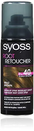 Syoss Root Retoucher Spray für nachgewachsenes Haar - Farbton Brown 120 ml - Haar Colorationen, ideal für schnelle Ansatzkorrekturen, kaschiert mühelos graue Haare und Farbfehler, trocknet schnell und lässt sich einfach auswaschen.