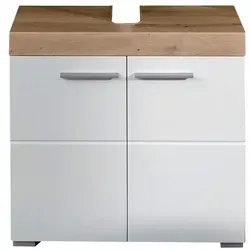 welltime Waschbeckenunterschrank Avena Waschtisch 2türig- Aussparung 26/8 cm - (B/T/H) 60/34/56 cm beige