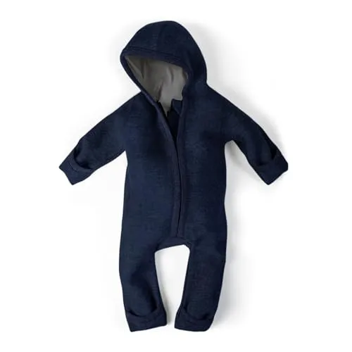 Ehrenkind® WALKOVERALL | Baby Wollwalk-Overall aus Merino Schurwolle - Overalls für Baby-Mädchen, aus strapazierfähiger Merino Walkwolle, wasser- und schmutzabweisend, ideal für aktive Kinder und handgefertigt in der EU.