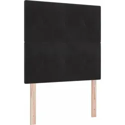 vidaXL Boxspringbett Schwarz 80 x 200 cm mit Matratze und LED-Beleuchtung - Stylisches Boxspringbett mit samtweichem Headboard, stabiler Matratze und praktischer LED-Beleuchtung – ideal für entspannende Nächte und modernes Schlafzimmerdesign.