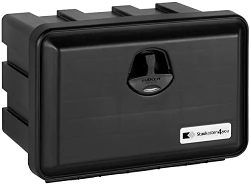 LKW Staukasten aus Kunststoff 30 ltr – Unterbaubox für Nutzfahrzeuge - Robuste Werkzeugkiste mit 30 Litern Volumen, ideal für die Aufbewahrung von Werkzeug und Zubehör in Fahrzeugen. Aus langlebigem Polypropylen gefertigt, bietet sie sicheren Stauraum auf Baustellen und Reisen.