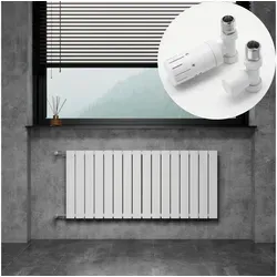 WITEN&NOCK Design Heizkörper Flach Paneelheizkörper 1200 x 600 mm - Heizkörper mit elegantem Design und hoher Wärmeleistung von 1630 Watt, ideal für energiesparendes Heizen und einfache Montage.