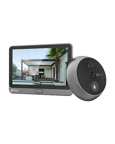 EZVIZ CP4 WLAN Türklingel mit 166° Weitwinkel - Video-Türklingel mit 2MP Kamera, AI Personenerkennung und 4,3 Zoll Touchscreen für einfache Bedienung. Bietet Echtzeitwarnungen und flexible Speicherung für maximale Sicherheit.