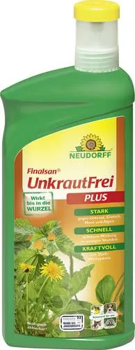 Neudorff Finalsan UnkrautFrei Plus – Effektiver Unkrautvernichter mit 2fach-Wirkung - Effektiver Unkrautvernichter für 180 m²: Beseitigt schnell alle Unkräuter bis in die Wurzel. Biologisch abbaubar und einfach anzuwenden – ideal für eine gepflegte Gartenlandschaft.