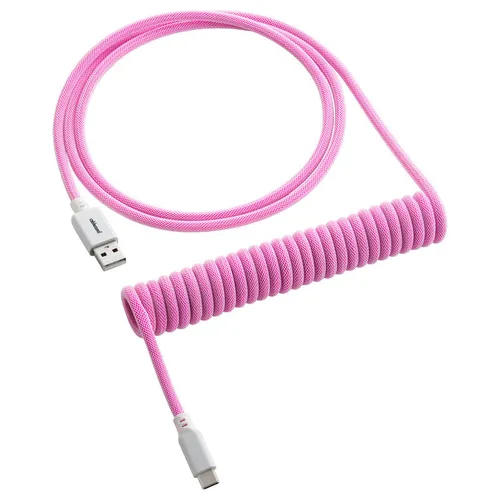 CableMod Classic Coiled Keyboard Cable USB-C zu USB Typ A, Strawberry Cream - 15 - Kabel & Adapter, 1,5 m coiled Design für verbesserte Flexibilität und einen stylischen Look, ideal für Gaming-Setups.