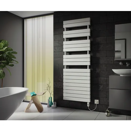 XIMAX Elektrobetrieb Badheizkörper P2 Duplex - 1200 Watt - Moderner Badheizkörper mit flachen Horizontalrohren für eine stilvolle Optik. Ideal zum Trocknen von Handtüchern. Flexibel einstellbare Wärmeleistung für individuellen Komfort.