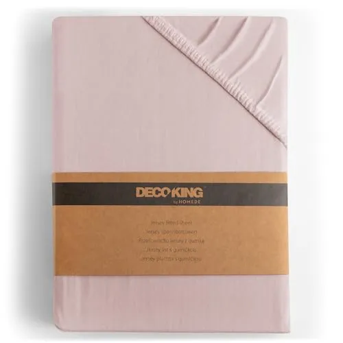 DecoKing Spannbettlaken 160x200 180x200 cm 100% gekämmte Baumwolle Lila Spannbetttücher Jersey Boxspringbett Amber 160 x 200 180 x 200