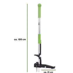 Unkrautstecher 100 cm mit Auswurfmechanik - Unkrautstecher für eine umweltfreundliche und rasenschonende Unkrautentfernung, ergonomischer Griff für komfortable Anwendung, ideal für Gartenliebhaber.