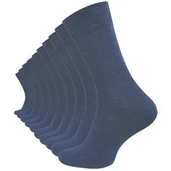 Cotton Prime® Socken Gesundheitssocken aus Baumwolle (10-Paar) ohne störende Naht blau|braun 43-46