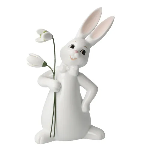 Goebel Hasenfigur Hase First Flowers - Snow White Ostern - Sammlerfiguren aus hochwertigem Porzellan, meisterlich handgefertigt mit elegantem, zeitlosem Design - ein besonderes Highlight für Ostern.