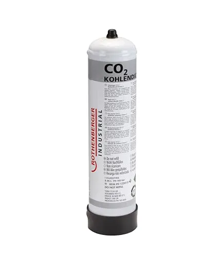 Rothenberger CO2 Kohlendioxid Schutzgas Gasflasche 0,95L - Schweißgasflasche für präzises Schweißen, ideal für professionelle Anwendungen mit 0,95L Kohlendioxid.