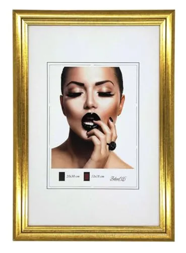 IDEAL TREND Artus Kunststoff Bilderrahmen Wanddeko Collage Poster Bilder Foto Rahmen: Farbe: Gold | Format: 30x40
