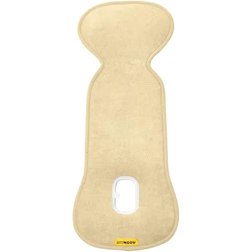 Aeromoov - Baby Sitzauflage Air Layer - Einlage Für Autositz oder Kinderwagen - Gruppe 0 - Antischwitz Sommerbezug - Bio-Baumwolle - Vanilla