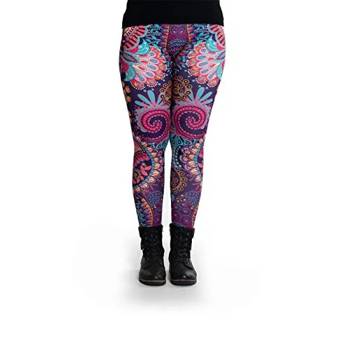 cosey - Bunte Bedruckte Blumen-Leggings (Einheitsgröße) - Design Flower Festival