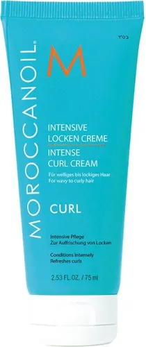 Moroccanoil Intense Curl Cream 75 ml - Diese intensiv pflegende Lockencreme definiert natürliche Locken und Wellen, sorgt für geschmeidiges, glänzendes Haar und bändigt widerspenstiges Haar. Ideal für die tägliche Pflege und das Styling.