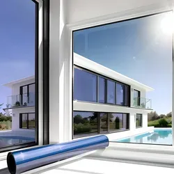 MARAPON Spiegelfolie Fenster Sichtschutz Blau 0,45x20 m - Blickdichte Fensterfolie mit statischer Haftung – einfach anzubringen ohne Kleber. Ideal für Mietwohnungen, schützt vor UV-Strahlen und bietet tagsüber optimalen Sichtschutz. Perfekt für Büro und Wohnbereich.