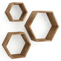 IvoQ Hexagon Wandregale Holz - 3er Set - Kiefer - Schwebendes Wandregal - Verleihen Sie Ihrem Zuhause mit den IvoQ Hexagon Wandregalen aus Kiefernholz einen modernen Look! Dieses 3er Set bietet stilvolle Aufbewahrungslösungen, die einfach zu montieren sind und jedem Raum eine besondere Note verleihen.