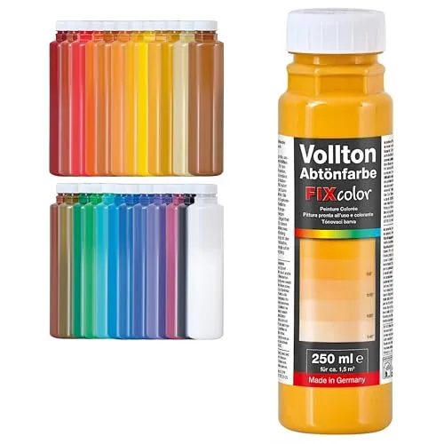 decotric Decolor Bunte Abtönfarbe Goldocker - 250 ml I Dispersionsfarbe für dekorative Anstriche und wasserbasierten Materialien I Hohe Farbkraft & Ergiebigkeit