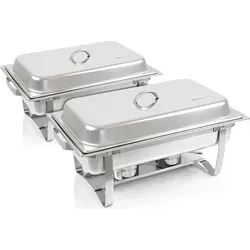 Mahlzeit Chafing Dish Profi Set "Toulouse" - Großküchentechnik mit 15-tlg Edelstahl Warmhaltebehälter, ideal für Catering und Events. Robustes Design sorgt für stilvolle Präsentation und einfache Reinigung.