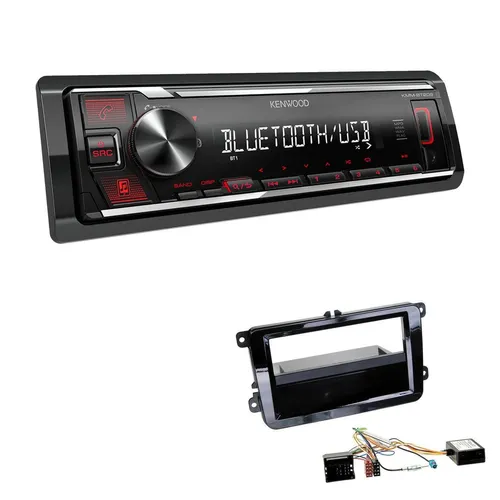 Kenwood 1-DIN Autoradio Bluetooth USB AUX für Skoda Yeti - Modernes 1-DIN Autoradio mit Bluetooth, USB und AUX für Skoda Yeti ab 2009. Genießen Sie Musik-Streaming und Freisprechanrufe in stilvollem piano black.