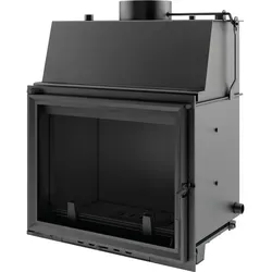 Wasserführender Kamineinsatz KRATKI AMELIA 15 kW Ø 220 - Hochwertiger Kaminofen für effiziente Wärmegewinnung, ausgestattet mit hitzebeständiger Keramik und sicherem Kaltes Griffsystem für maximalen Komfort.