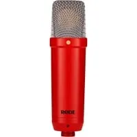 RODE NT1 Signature Red Mikrofon - Großmembran Kondensator Mikrofon, extrem niedriges Eigenrauschen von 4 dBA, ideal für Gaming und Podcasts