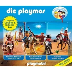 Die Playmos - Das Original Playmobil Hörspiel, Die große Cowboy- und Indianer-Box, Folgen 21, 32, 35