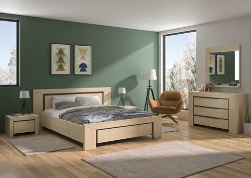 Gami Jugendzimmer-Set Brugge, 5-tlg. – In 2 Farben verfügbar - Komplettzimmer mit pflegeleichter Spanplatte, ideal für moderne Jugendzimmer und bietet viel Stauraum.