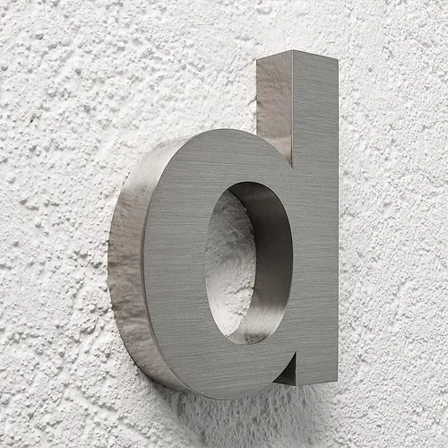 3D Hausnummer Edelstahl V2A - 3D Design für Außenbereich - Hausnummern & Buchstaben, stilvolles 3D-Design aus hochwertigem Edelstahl V2A, ideal für die moderne Hausgestaltung, wetterfest und langlebig.