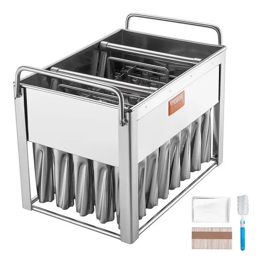 VEVOR Kommerziellen Eiscreme Formen 40 Stk. Zylindrische Eis Formen Edelstahl - Eiswürfelmaschinen: 40 hochwertige Edelstahlformen für perfekte Eiscreme, ideal für Gastronomie und Veranstaltungen.