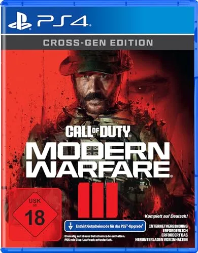 Call of Duty 20 Modern Warfare 3 (2023) - PS4 EU Version, spannende Kampagne mit offenen Missionen und umfangreicher Mehrspieler-Modus, inkl. PS5 Upgrade Gutschein