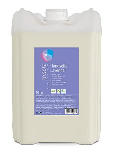 Sonett Handseife Lavendel 10 Liter - Handseife aus 100% biologisch abbaubaren Pflanzenölen, ideal für basische Pflege von Händen, Gesicht und Körper.