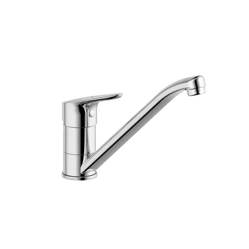 BRAVAT Spültischarmatur Palma mit 120° Schwenkauslauf - Chrom - Moderne Spültischarmatur mit RubClean Reinigungsfunktion und 120° Schwenkauslauf, ideal für Küche und Hauswirtschaftsraum.