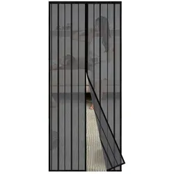 Sekey Insektenschutz-Tür Fliegengitter für Balkontür Schwarz, magnetisch, bohrfreie Montage - Praktisches Fliegengitter für Balkontüren und Terrassentüren, einfach ohne Bohren zu montieren. Ideal für einen ungestörten Sommer ohne Insekten. Maße: 120 cm x 210 cm.