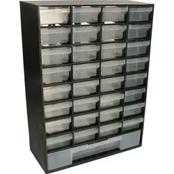 KOTARBAU® Werkstatt-Aufbewahrungsbox mit 33 Schubfächern - Werkzeugkästen mit 33 transparenten Schubladen für übersichtliche Sortierung von Kleinteilen, robustes Design für lange Lebensdauer und vielseitige Nutzung in Werkstatt oder Garage.