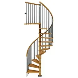Dolle Spindeltreppe Winnipeg - Stilvolle Lösung für kleine Räume - Treppen & Geländer: Elegante Spindeltreppe aus geölter Eiche oder Buche mit 13 Massivholzstufen, ideal für enge Räume und harmonisches Interieur.